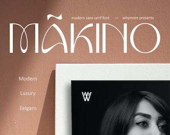 Elegant Sans Serif Font: Makino - Wedding & Cricut (OTF, TTF, ZIP File)