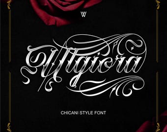 Ulgiora Tattoo Font Bundle: Edgy Blackletter Script (Digital Download)