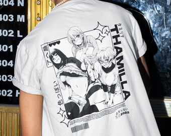 Triple The Fun Street Graphic Anime Shirt, Waifu T-Shirt, Senpai Tee, Unique Graphic, Japanese Streetwear, Manga Tee, Otuku, Gift