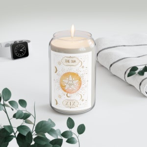 Witchcore Scented Candle-witchy candle-spellbound candle-spellbookandmagick candle-potion master candle-sun tarot candle-gift for her
