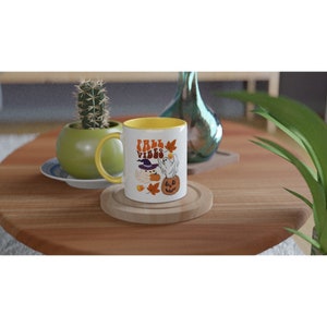 Fall Vibes Ghost Pumpkin Mug - Spooky Season Coffee Mug image 6