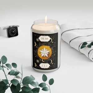 Witchcore Scented Candle-witchy candle-spellbound candle-spellbookandmagick candle-potion master candle-sun tarot candle-gift for her