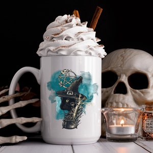 witch cat mug-cat mug-witchcraft mug-witchy things-cat lover-witchy mug-witchy gift-gift for cat lovers-gift for her