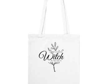Witch Tote Bag - Green Witch Apothecary Design