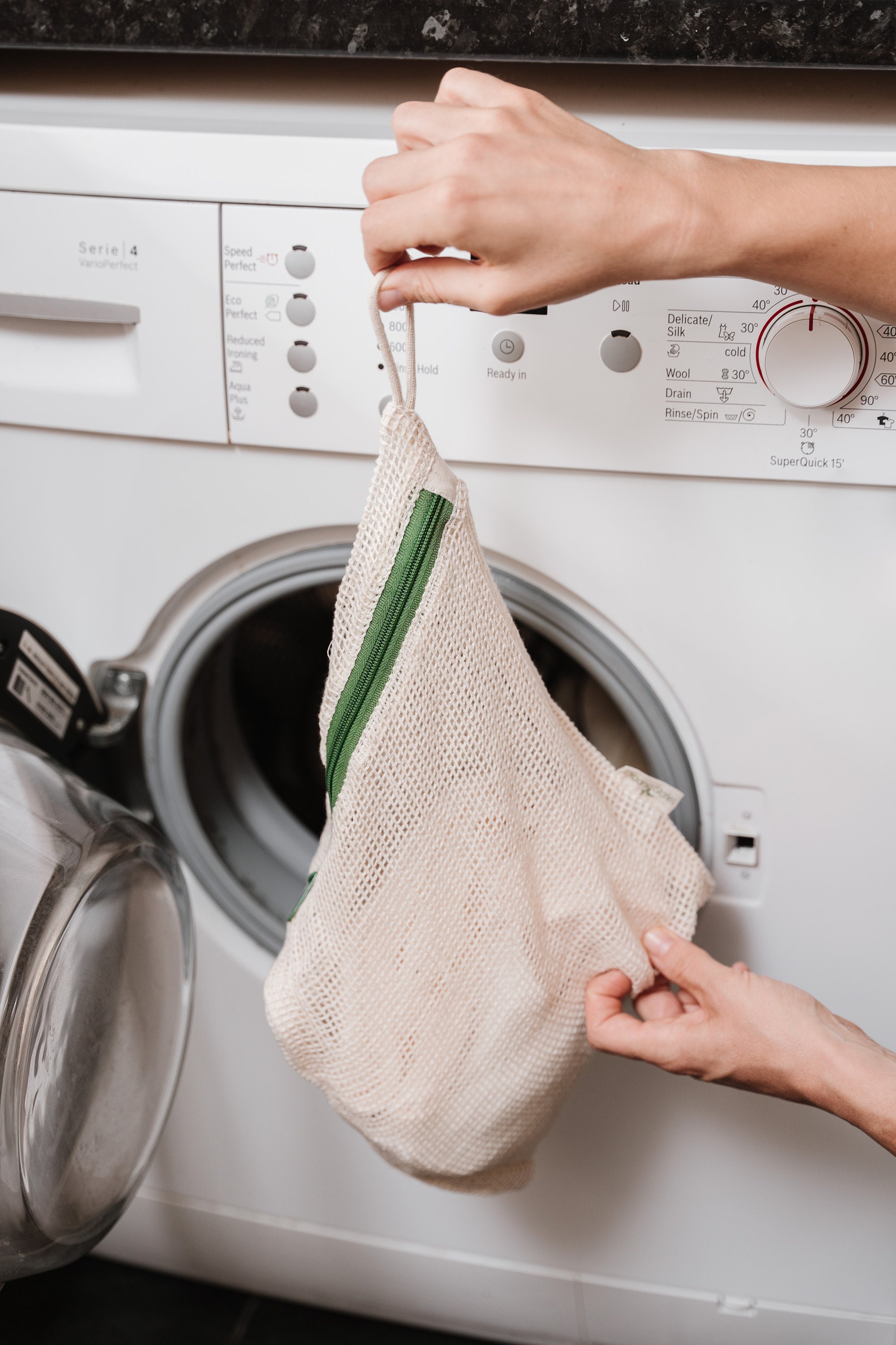 Organic Cotton Laundry Bag Delicates Bag With Zip Zero Etsy