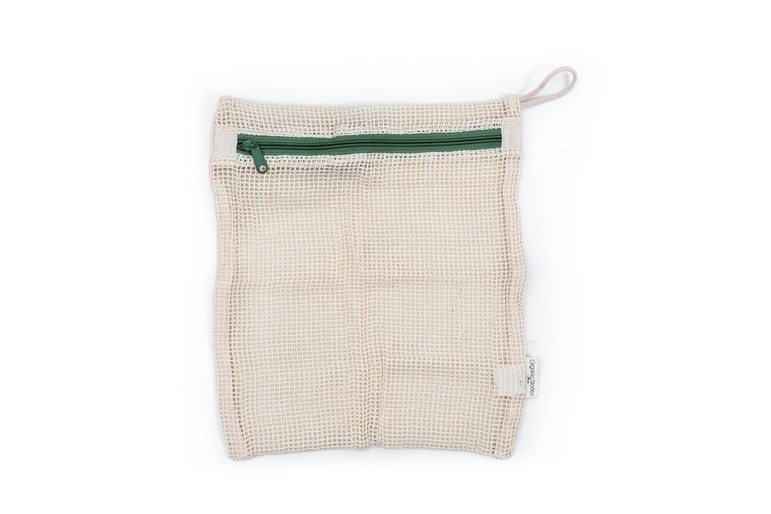 Organic Cotton Laundry Bag Delicates Bag With Zip Zero Etsy