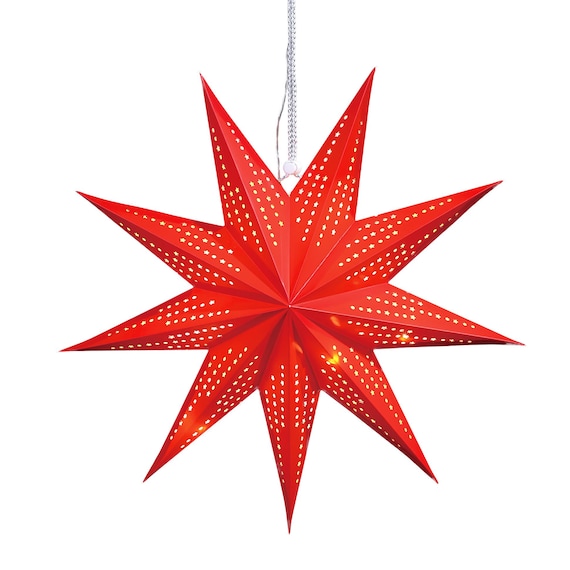LED-Weihnachtsstern Zum Aufhngen 45 Cm - Leuchtender Papierstern  Weihnachtsdeko Faltbar