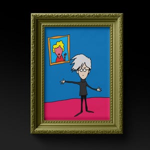 Andy Warhol Print Poster - Illustration Modern Pop Art Cool Print Gift Idea Wall Art Print Sizes A1A2A3A4