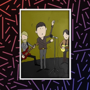 Joy Division Print Poster - Illustration Modern Pop Art Music  Cool Print Gift Idea Wall Art Print Sizes A1A2A3A4