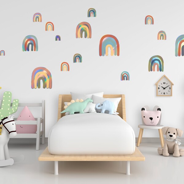 Rainbow Wall Decal Etsy UK