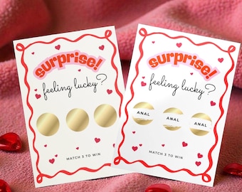 Adult Rude Gift Card, Birthday Gift for Him, for Her, Anniversary, Date Night, Birthday Gift, Valentines Scratch Card, Funny Valentines Card