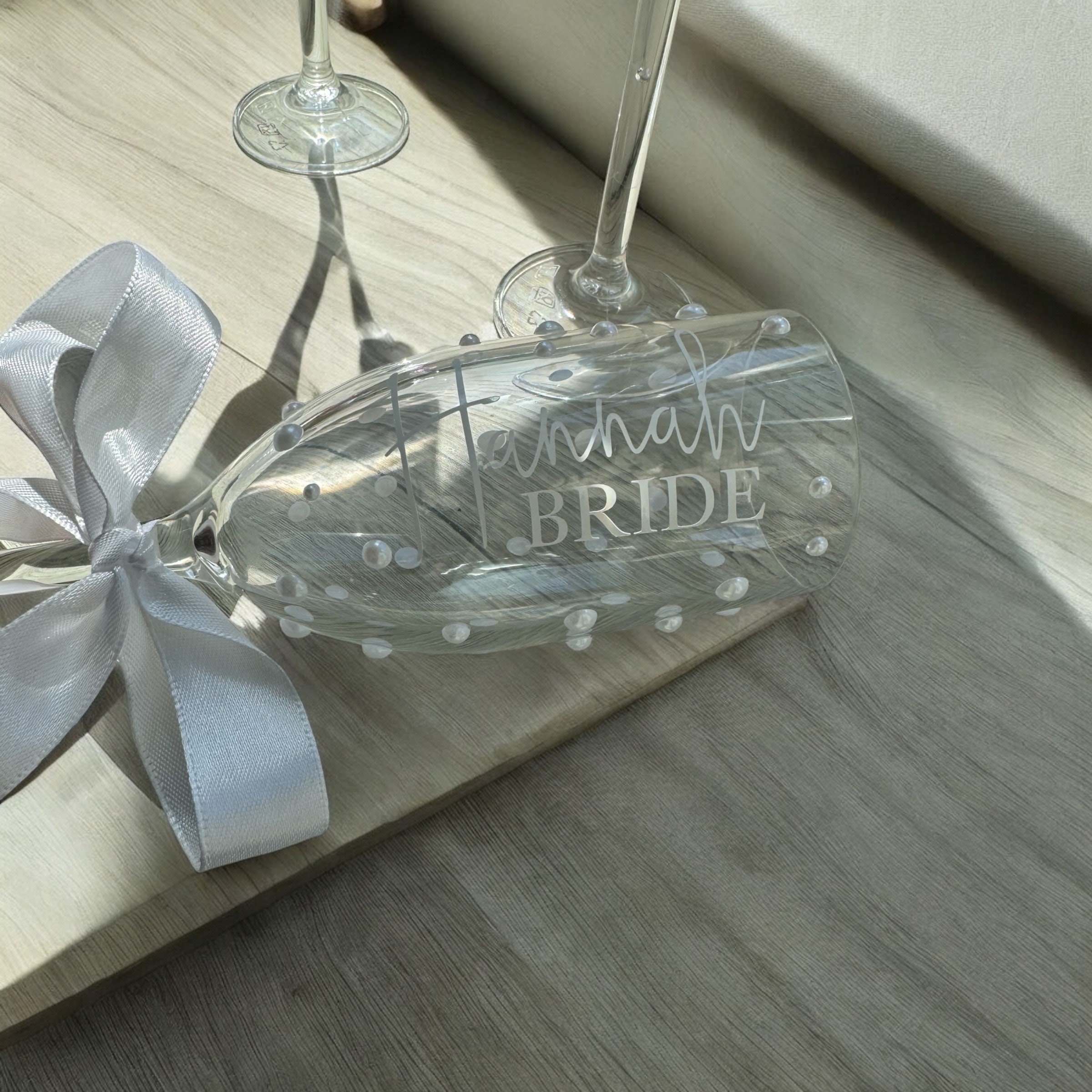 Pearl Champagne Flute Etsy Canada