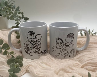 Fototasse,Foto als Zeichnung,Tasse Line Art,Bild in Line Art,Bild gezeichnet,personalisiertes Geschenk,Valentinstag,Muttertag,Fototasse