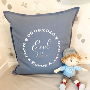 birth pillow personalized pillow baby weight grams size