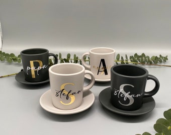 Personalisierte Espressotasse - Espressotasse mit Name - Geschenkidee Espresso - Tasse für Arbeitskollege - Geschenk Muttertag