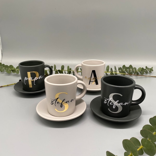 Personalisierte Espressotasse - Espressotasse mit Name - Geschenkidee Espresso - Tasse für Arbeitskollege - Geschenk Muttertag