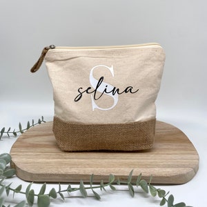 Kosmetiktasche personalisiert Anfangsbuchstabe Name Filz, Geschenkidee, Geburtstagsgeschenk Freundin, Mama, Muttertag Geschenk, Kleinigkeit Bild 4