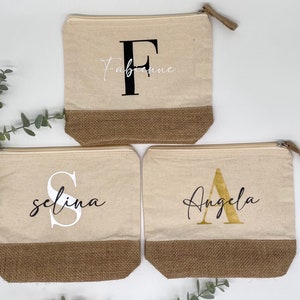 Kosmetiktasche personalisiert Anfangsbuchstabe Name Filz, Geschenkidee, Geburtstagsgeschenk Freundin, Mama, Muttertag Geschenk, Kleinigkeit Bild 5