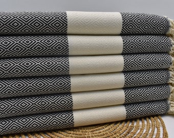Black towel, Wholesale towel, Turkey towel, Bulk towel, 40 x 70 Organic cotton towel, Beach peshtemal, Bath towel, Personalized towel, Elms