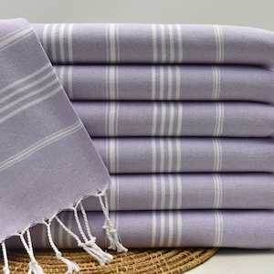 Dish Towel, Turkish Hand Towel, Tea Towel, Organic Cotton Towel, Face Towel, 18 x 38 inch Hair Towel, Kitchen Decor, lavender, Sultn/Pshkr