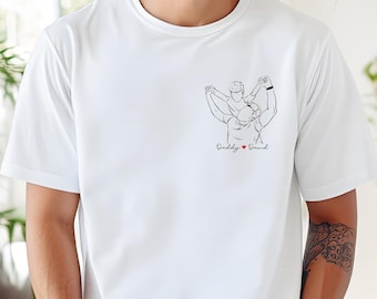 Custom Dad Shirt: Personalized Portrait from Photo for Father’s Day