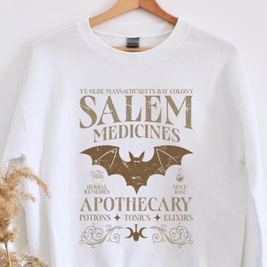 Salem Apothecary Halloween Sweatshirt, Retro Style Halloween Sweatshirt, Salem Witches Sweatshirt, Salem Sweatshirt, Salem 1692 Hoodie