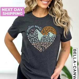 Abenteuer erwartet Shirt, Abenteuer Shirt, Camping Shirts, Berg T-Shirt, Wanderer T-Shirts, Natur Liebhaber Shirt, Camping Geschenk,
