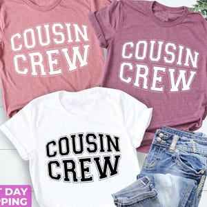 Cousin Crew Shirt: Family Reunion Matching Varsity Graphic Tee, Cousin Trip Shirt