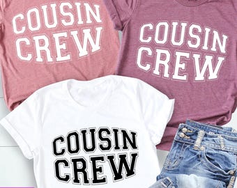 Cousin Crew Shirt: Family Reunion Matching Varsity Graphic Tee, Cousin Trip Shirt