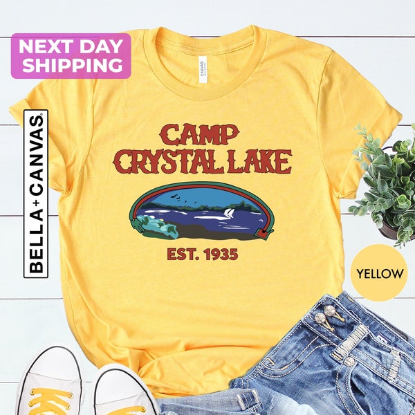 Camp Crystal Lake T Shirt, Friday the 13th Jason Voorhees Horror Movie Shirts, Vintage Shirt 80s, Camp Counselor Tee, 80s Graphic Shirt