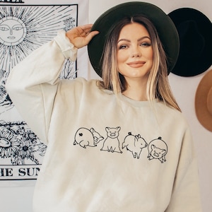 Cute Pigs Sweatshirt, Pet Lover Sweatshirt, Pig Lover Sweatshirt, Gift for Pig Owner, Pig Print Sweatshirt, Funny Pig Sweatshirt