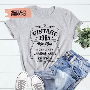 Vintage 1965 Birthday Shirt: Original Parts 1965 Limited Edition Tee