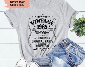 Vintage 1965 Birthday Shirt: Original Parts 1965 Limited Edition Tee