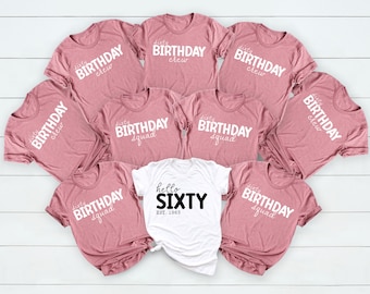 60th Birthday Group Shirts: Party Crew Tees