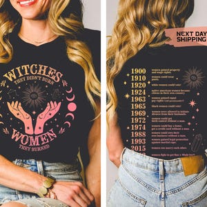 They Didn&#39;t Burn Witches They Burned Women Shirt, Feminism Shirt, Feminist Witch Shirt, Women Empowerment, Women&#39;s Rights Shirt