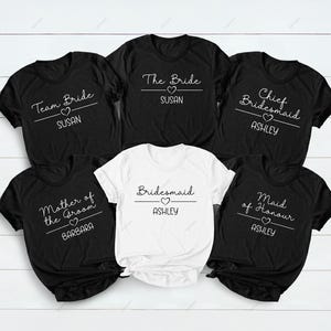 Bachelorette Party Shirts, Bride Gift Team Bride Shirt, Hen Party Wedding Party Tshirt, Personalised Hen Party T Shirts, Bridal Party Shirts