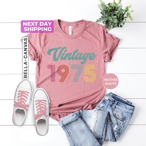 Vintage 1975 Birthday Shirt, 1975 Shirt, 1975 Classic Shirt, 50th Birthday Shirt, Retro 1975 Shirt, 50th Birthday Shirt, 50th Birthday Gift