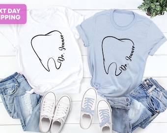 Personalized Dentist Tooth Shirt: Custom Dental Team Tee