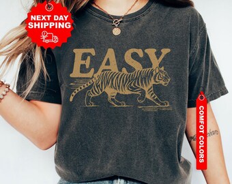 Easy Tiger Shirt: Vintage Distressed Retro Graphic Tee