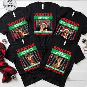 Family Christmas Pajamas, Matching Holiday Pajamas for Family, Christmas PJs, Family Christmas Shirts, Reindeer North Pole Correctional