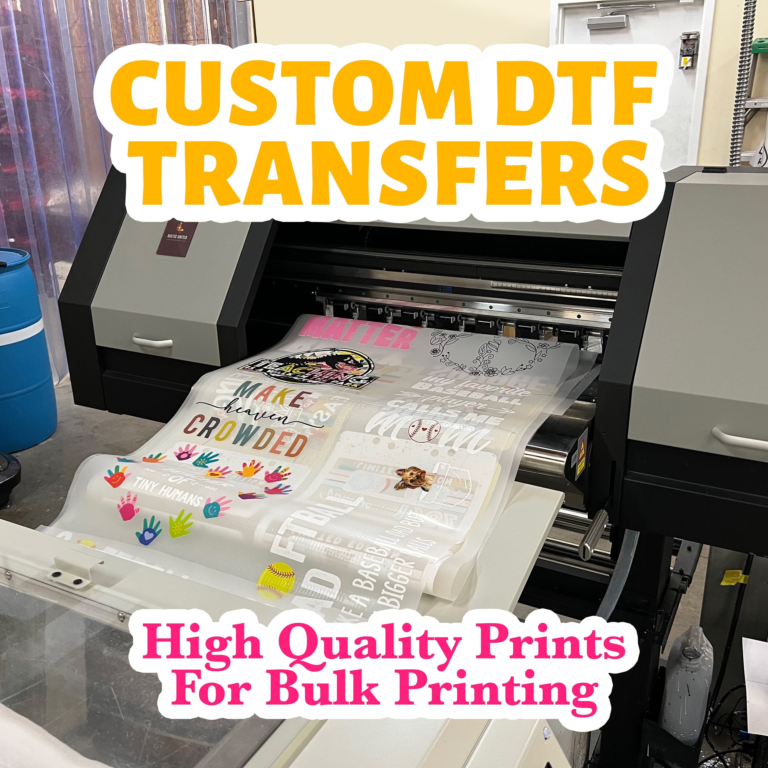 DTF Prints, Custom Dtf Transfers Ready for Press,dtf Transfers, Full Color Bulk  Wholesale DTF Print for T-shirt Heat Transfer,dtf Gang Sheet 
