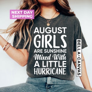 August Girl T-Shirt, August Birthday Tee, Gift For Birthday, August Birthday Gift, Birthday Party Tee, Gift For August Women, Bday Girl Tee image 3