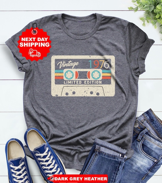 Vintage 1976 Birthday Shirt, Limited Edition 1976 Tee, Retro Birthday Gift for Men Women, Classic Unisex T Shirt