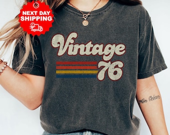 Vintage 1976 Birthday Shirt: Retro 50th Milestone Celebration Tee