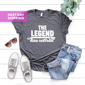 Maglietta "La leggenda si è ritirata", maglietta per il pensionamento, maglietta per il ritiro della leggenda, regalo per il pensionamento, magliette fantastiche per il pensionamento, regali divertenti per il pensionamento