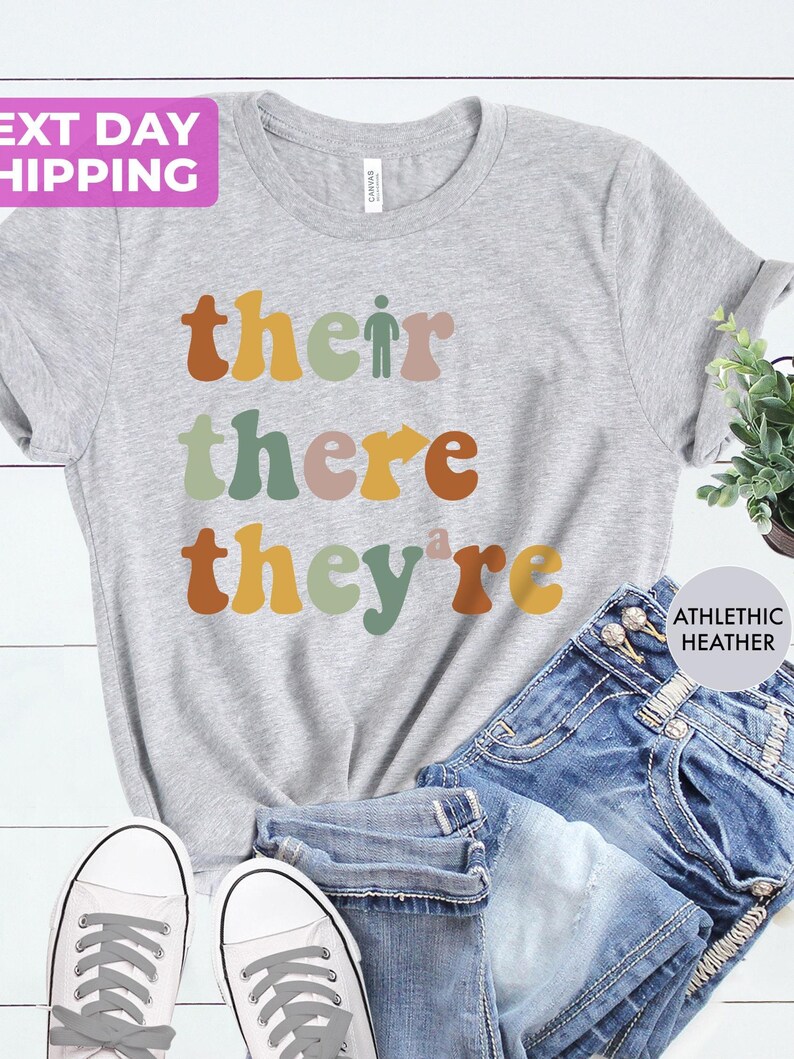 Their There They’re Shirt: Funny English Teacher Tee image 4