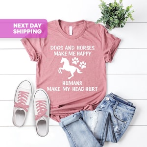 Horse Lover Shirt, Dogs And Horses Shirt, Southern Tshirt, Horse T-Shirt, Dog Shirt Women, Dog Mom Shirt, Gift For Country, Dog Lover Gift