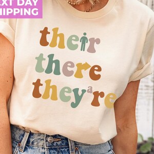 Their There They’re Shirt: Funny English Teacher Tee image 2