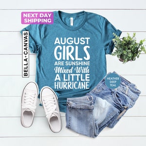 August Girl T-Shirt, August Birthday Tee, Gift For Birthday, August Birthday Gift, Birthday Party Tee, Gift For August Women, Bday Girl Tee image 5