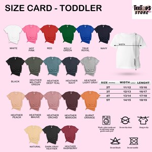 a women's size card - toddler t - shirt with measurements